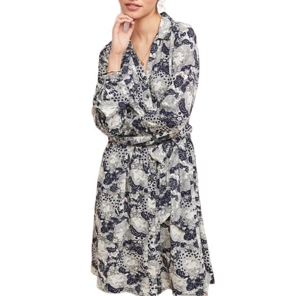 Anthropologie 34 of 52 Conversations Shirt Dress - Picture 3 of 7